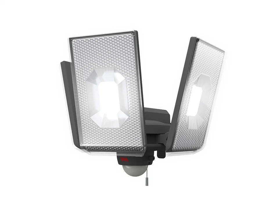 12.5W×3灯スライド型LEDセンサーライト LED-AC3050-ムサシ - 防犯