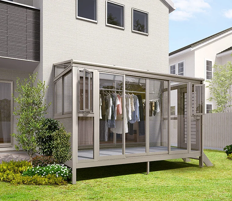 *完成品* ドールハウス 2階建て サンルーム ベビー サンテラス カバー付き 正規】LIXILテラスSC 壁付けタイプ2階ベランダ用 サンルームを値
