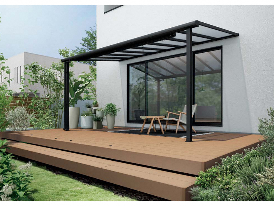 エクステリア商品「テラスVS F型 テラスタイプ 単体」-LIXILテラス屋根 | 外構工事のガーデンプラス