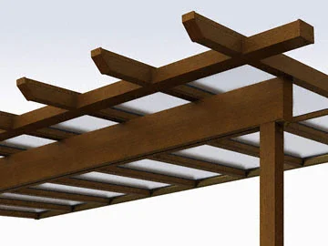 サザンテラス (パーゴラ仕様) テラスタイプ 単体-YKKAP - テラス屋根
