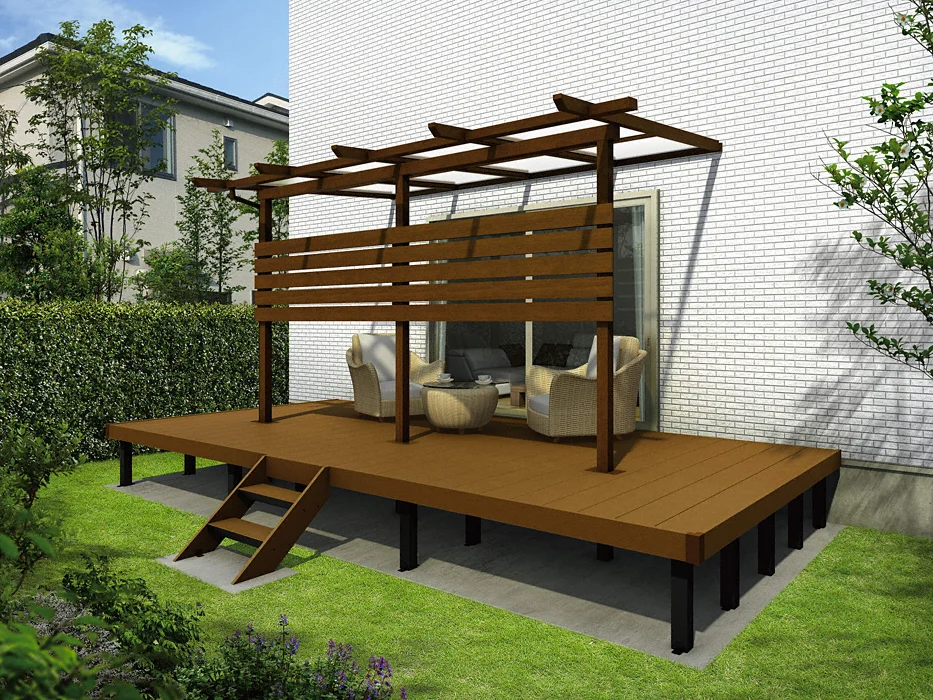 テラス屋根 大型屋根 バルコニー パーゴラ 幅284*奥行き265*高250 YKTR200013_n01_l.webp