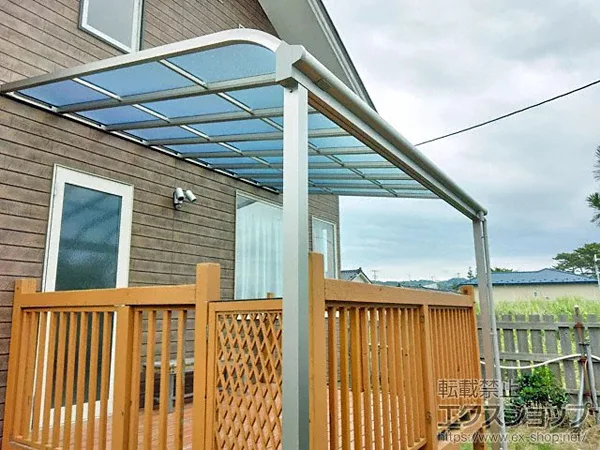 【受注生産品】YKKAP テラス屋根 ソラリア 壁付納まり 積雪50cm 柱標準タイプ 関東間 1間 × 5尺 フラット型 一般ポリ