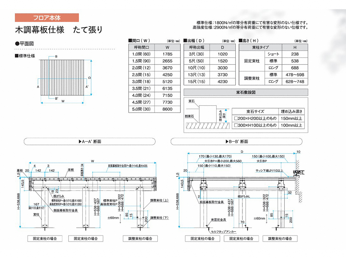 ウッドデッキ・エクステリアのことならエクスショップの図面