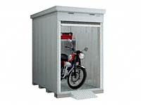 バイク保管庫 一般型 床付タイプ 1370×2630×2385 ハイルーフ FM-1426HY