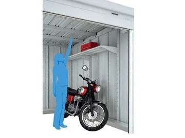 バイク保管庫 一般型 床付タイプ 2210×3050×2385 ハイルーフ FM