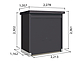 ヨドコウの物置 ブラックエルモシャッター 豪雪型 床タイプ 2213×1162×2361 LODU-2211-BK-HFの図面