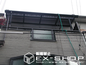 のバルコニー・ベランダ屋根 ライザーテラス R型 単体  屋根タイプ  積雪〜20cm対応 施工例