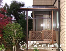 LIXIL リクシル(トステム)のテラス屋根 アルファテラス L型 単体 テラスタイプ 積雪〜20cm対応 施工例