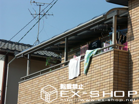 のバルコニー・ベランダ屋根 アルファテラス RB型  単体  屋根タイプ  積雪〜20cm対応 施工例