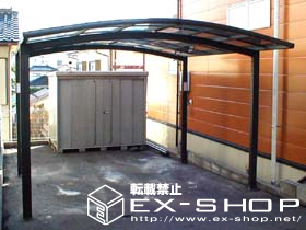 のカーポート カーブポートシグマII  ワイドタイプ  積雪〜20cm対応 施工例