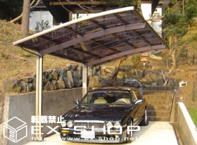 LIXIL リクシル(トステム)のカーポート カーブポートシグマII  積雪～20cm対応 施工例