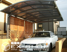 のカーポート マルチスクエア　アール屋根レギュラー〔吊り-置き-置き〕 施工例