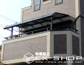 のバルコニー・ベランダ屋根 アルファテラス RB型 単体  屋根タイプ  積雪〜20cm対応 施工例