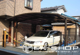 のカーポート カーブポートシグマII  ワイドタイプ  積雪〜20cm対応 施工例