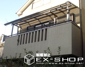 のバルコニー・ベランダ屋根 ライザーテラス R型 単体  屋根タイプ  積雪〜20cm対応 施工例