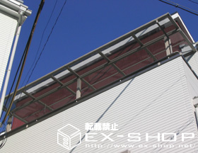 のバルコニー・ベランダ屋根 ファインテラス F型  連棟 屋根タイプ  積雪〜20cm対応 施工例