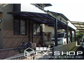 のカーポート カーブポートシグマII   縦連棟タイプ  積雪〜20cm対応 施工例