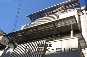 のバルコニー・ベランダ屋根 ライザーテラス R型 単体  屋根タイプ  積雪〜20cm対応 施工例