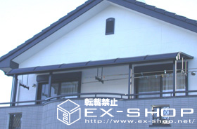 のバルコニー・ベランダ屋根 ライザーテラス R型 連棟  屋根タイプ  積雪〜20cm対応 施工例