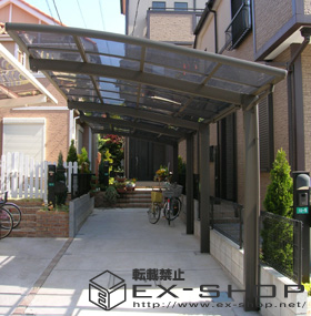 のカーポート カーブポートシグマII  縦連棟タイプ  積雪〜20cm対応 施工例