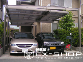 のカーポート マルチスクエア  フラット屋根  両支持タイプ 施工例