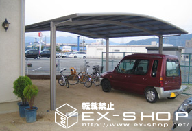 のカーポート カーブポートシグマII  ワイドタイプ  積雪〜20cm対応 施工例