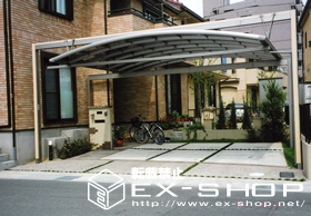 のカーポート マルチスクエア　アール屋根  両支持タイプ 施工例