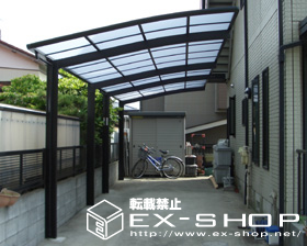 のカーポート カーブポートシグマII  縦連棟タイプ  積雪〜20cm対応 施工例