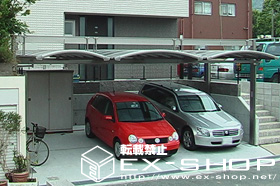 のカーポート マルチスクエア  アール屋根  両支持タイプ 施工例