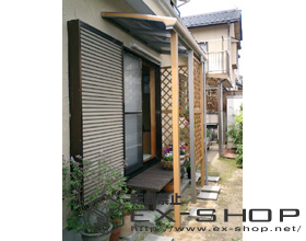 のテラス屋根 アルファテラス L型  単体  テラスタイプ  積雪〜20cm対応　 施工例