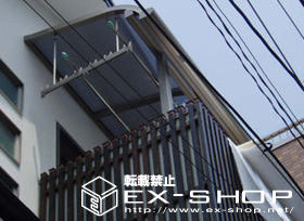 のバルコニー・ベランダ屋根 ライザーテラス R型 単体  屋根タイプ  積雪〜20cm対応 施工例