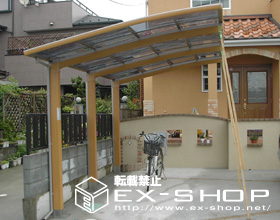 のカーポート カーブポートシグマII  木目調  積雪〜20cm対応 施工例