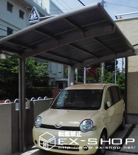 東京都のLIXIL リクシル（トステム）のカーポート カーブポートシグマII   積雪～20cm対応 施工例