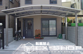 のカーポート カーブポートシグマII  ワイドタイプ  積雪〜20cm対応 施工例