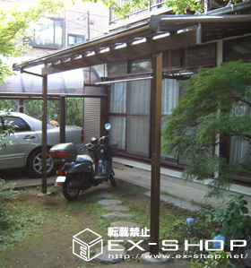 のテラス屋根 アルファテラス F型  単体  屋根タイプ   積雪〜50cm対応 施工例