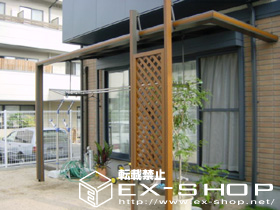 のテラス屋根 ラインアート  木目調 単体 テラスタイプ  積雪〜20cm対応 施工例