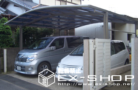 のカーポート カーブポートシグマII  ワイドタイプ  積雪〜20cm対応 施工例