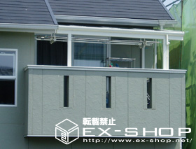 のバルコニー・ベランダ屋根 アルファテラス F型 単体  屋根タイプ  積雪〜20cm対応 施工例