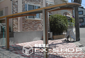 のカーポート カーブポートシグマII  木目調  積雪〜20cm対応 施工例