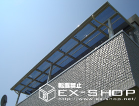 のバルコニー・ベランダ屋根 アルファテラス F型 単体  屋根タイプ  積雪〜20cm対応 施工例