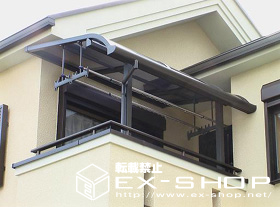 のバルコニー・ベランダ屋根 ライザーテラス R型 単体  屋根タイプ  積雪〜20cm対応 施工例