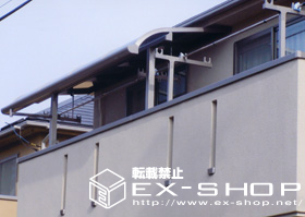 のバルコニー・ベランダ屋根 ライザーテラス R型 単体  屋根タイプ  積雪〜20cm対応 施工例
