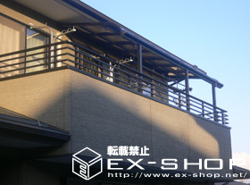 のバルコニー・ベランダ屋根 アルファテラス RB型 連棟  屋根タイプ  積雪〜50cm対応 施工例