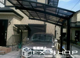 LIXIL リクシル(トステム)のカーポート カーブポートシグマII  積雪～20cm対応 施工例