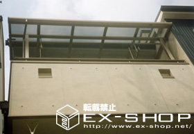 のバルコニー・ベランダ屋根 アルファテラス L型 単体  屋根タイプ  積雪〜20cm対応 施工例