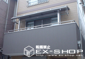 のバルコニー・ベランダ屋根 ライザーテラス R型 単体  屋根タイプ  積雪〜20cm対応 施工例