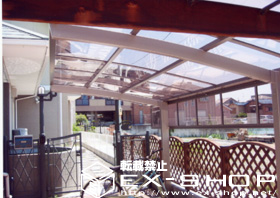 のカーポート カーブポートシグマII  ワイドタイプ  積雪〜20cm対応 施工例