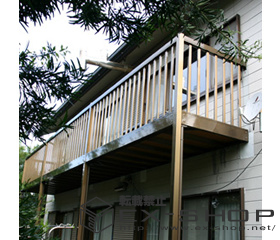 のバルコニー アクトステージA型 太格子 柱建て式 施工例