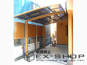 のカーポート カーブポートシグマ? 木目調  積雪〜20cm対応 施工例