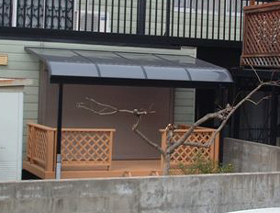 のテラス屋根 ライザーテラス R型 単体 テラスタイプ  積雪〜20cm対応 施工例